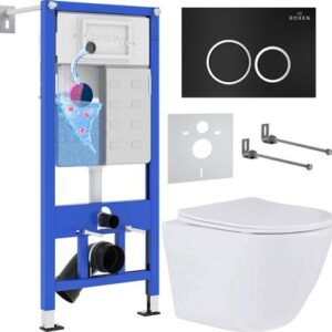 Унитаз подвесной с инсталляцией StounFix Dual Fresh 506406 21век