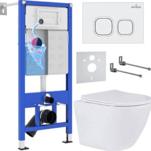 Унитаз подвесной с инсталляцией StounFix Dual Fresh 533395 21век