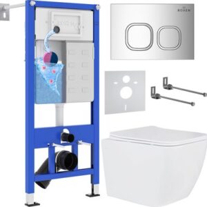 Унитаз подвесной с инсталляцией StounFix Dual Fresh 550013 21век