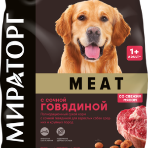 Сухой корм для собак С сочной говядиной для взр-х собак ср. и кр. пород / 1010017166 21век