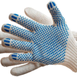 Перчатки защитные х/б 10 кл 4-х нитка с ПВХ / 650014 21век