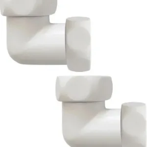 Комплект фитингов для полотенцесушителя 1 1/4"x1 1/4" г/г Ral 9016 / 740SCH1212Ral9016 21век