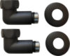 Комплект фитингов для полотенцесушителя 1"х1" г/ш Ral 9005 / 741SCH1010Ral9005 21век