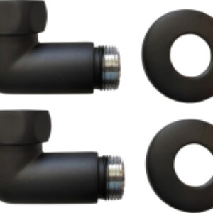 Комплект фитингов для полотенцесушителя 1"х1" г/ш Ral 9005 / 741SCH1010Ral9005 21век