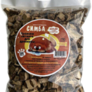 Лакомство для собак Легкое говяжье сушеное для дрессуры. Кусочки кубики 1-2см 21век