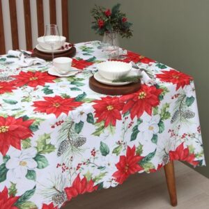 Скатерть Рождественские цветы 145x300 / 9580624 21век