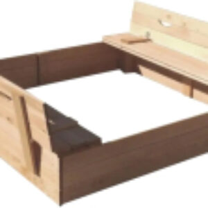 Песочница С крышкой-скамейкой неокрашенная 150x150см / Р905.1 21век