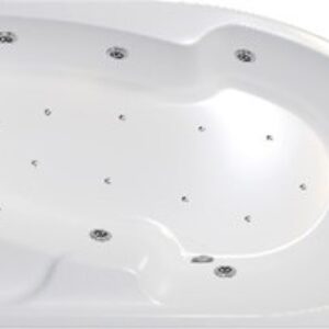 Ванна акриловая София 170x95 L Люкс Турбо 21век