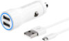 Зарядное устройство автомобильное А17 2USB + кабель USB-А-Micro USB / 23201 21век