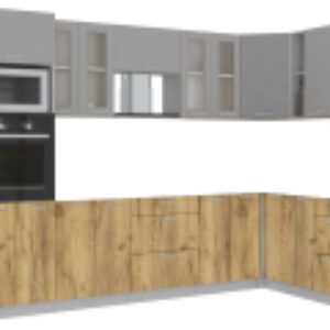 Кухонный гарнитур Мила 1.88x3.4 правая без столешницы 21век