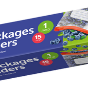 Комплект пакетов-слайдеров для хранения и заморозки 1л 21век