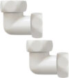 Комплект фитингов для полотенцесушителя 1"x1/2" г/г 740SCH1004Ral9016 21век