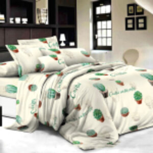 Комплект постельного белья Кактусы Бязь 2сп Евро / КТ Пф19289-1/220(120) 21век