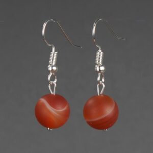 Серьги Агат Африканский матовый №2 6557 21век