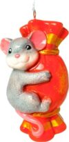 Елочная игрушка Мышь с конфетой ЕГ-29 21век
