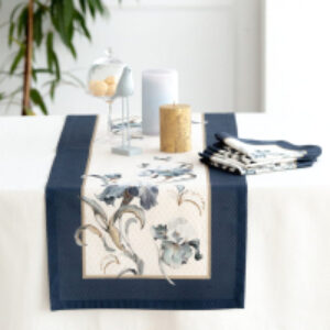 Дорожка на стол Айрис синяя 312004 21век