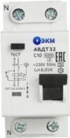 Дифференциальный автомат АВДТ32-22C16-AC-УХЛ4 2P C16 30mA 4.5кА / 00-00000726 21век