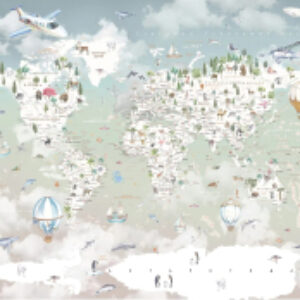 Фотообои листовые Детская Карта мира 351 21век