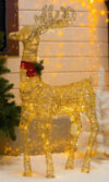 Светодиодная фигура 3D Олень золото 3662051 21век