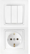 Блок выключатель+розетка Уют 3В-РЦ-731 21век