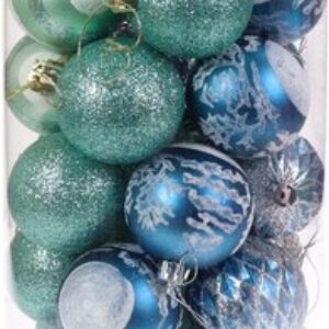 Набор шаров новогодних Праздник в голубых оттенках / НУ-4203 21век