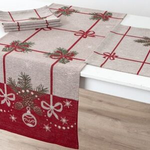 Комплект столового белья 45x155 24С84-ШР/уп + 4 салф. 30x48 21век