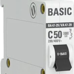 Выключатель автоматический ВА 47-29 1P 50А (C) 4.5кА / mcb4729-1-50C 21век