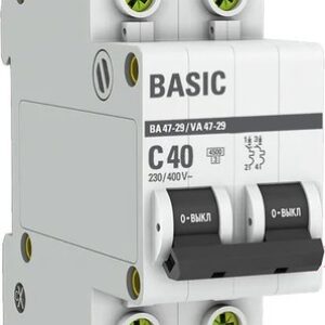 Выключатель автоматический ВА 47-29 2P 40A (C) 4.5кА / mcb4729-2-40C 21век