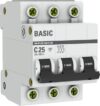 Выключатель автоматический ВА 47-29 3P 25А (С) 4.5кА / mcb4729-3-25C 21век