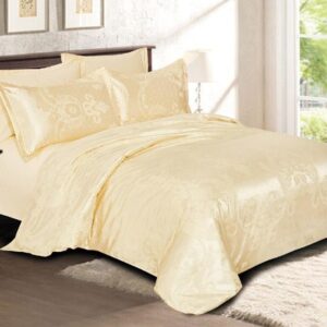 Комплект постельного белья Сатин Jacquard Premium 2сп с европростыней / СЖ-058 21век