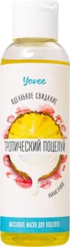 Эротическое массажное масло Тропический поцелуй со вкусом ананаса и кокоса 21век