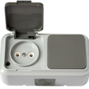 Блок выключатель+розетка Пралеска Аква В-РЦ-653 21век