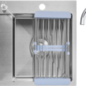 Мойка кухонная со смесителем 6550-R + Spike F9S07000 21век