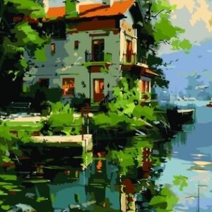 Картина по номерам Дом на озере / 67958 21век