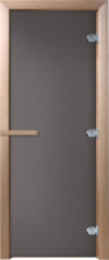 Стеклянная дверь для бани/сауны Затмение 70х170 / DW03553 21век