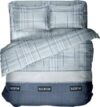 Комплект постельного белья Фланель Евро 70х70 Denim 4532 / 615102 21век