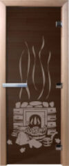 Стеклянная дверь для бани/сауны Банька 70x190 / DW02947 21век