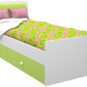 Односпальная кровать Феникс с мягким изголовьем и ящиками 80x190 / Ф4-190-Л 21век