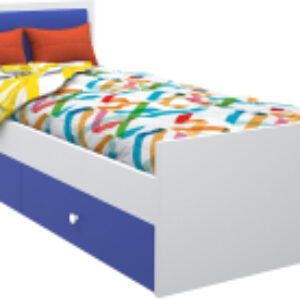 Односпальная кровать Феникс с мягким изголовьем и ящиками 80x190 / Ф4-190-С 21век