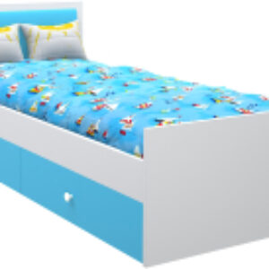 Односпальная кровать Феникс с мягким изголовьем и ящиками 80x190 / Ф4-190-Г 21век