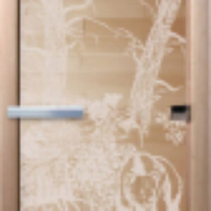 Стеклянная дверь для бани/сауны Мишки 80x200 / DW00935 21век