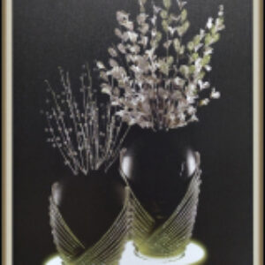 Картина Белые цветы в черной вазе-2 8Л2393 21век