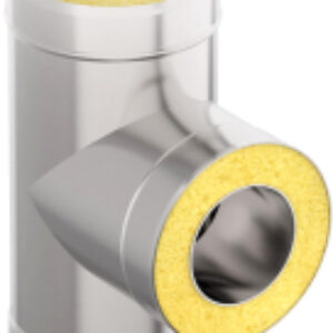 Тройник для дымохода 90 115x200 AISI 430/430 0.8мм/0.5мм (К) 380мм 21век