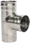 Тройник для дымохода 90 120 AISI 430/0.8мм 300мм 21век