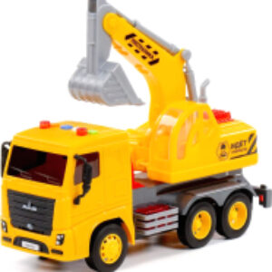 Экскаватор игрушечный МАЗ инерционный со светом и звуком / 94049 21век