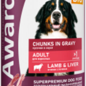 Влажный корм для собак Adult Кусочки с ягненком и печенью в соусе / 2540409 21век