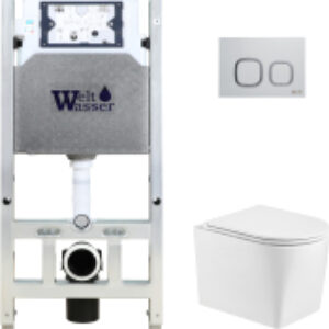 Унитаз подвесной с инсталляцией Amberg 506 ST + Nesenbach 004 GL-WT + Amberg RD-WT 21век