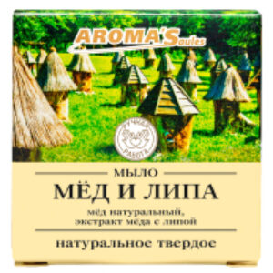 Мыло твердое Мед и липа 21век