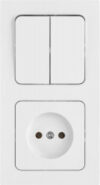Блок выключатель+розетка Astrum 2В-РЦ-7521 21век