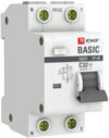 Дифференциальный автомат Basic АД-12 1P+N 50А 30мА АС C / DA12-50-30-bas 21век